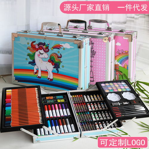 儿童画笔礼盒美术用品女孩玩具幼儿园学生画画工具水彩笔绘画套装